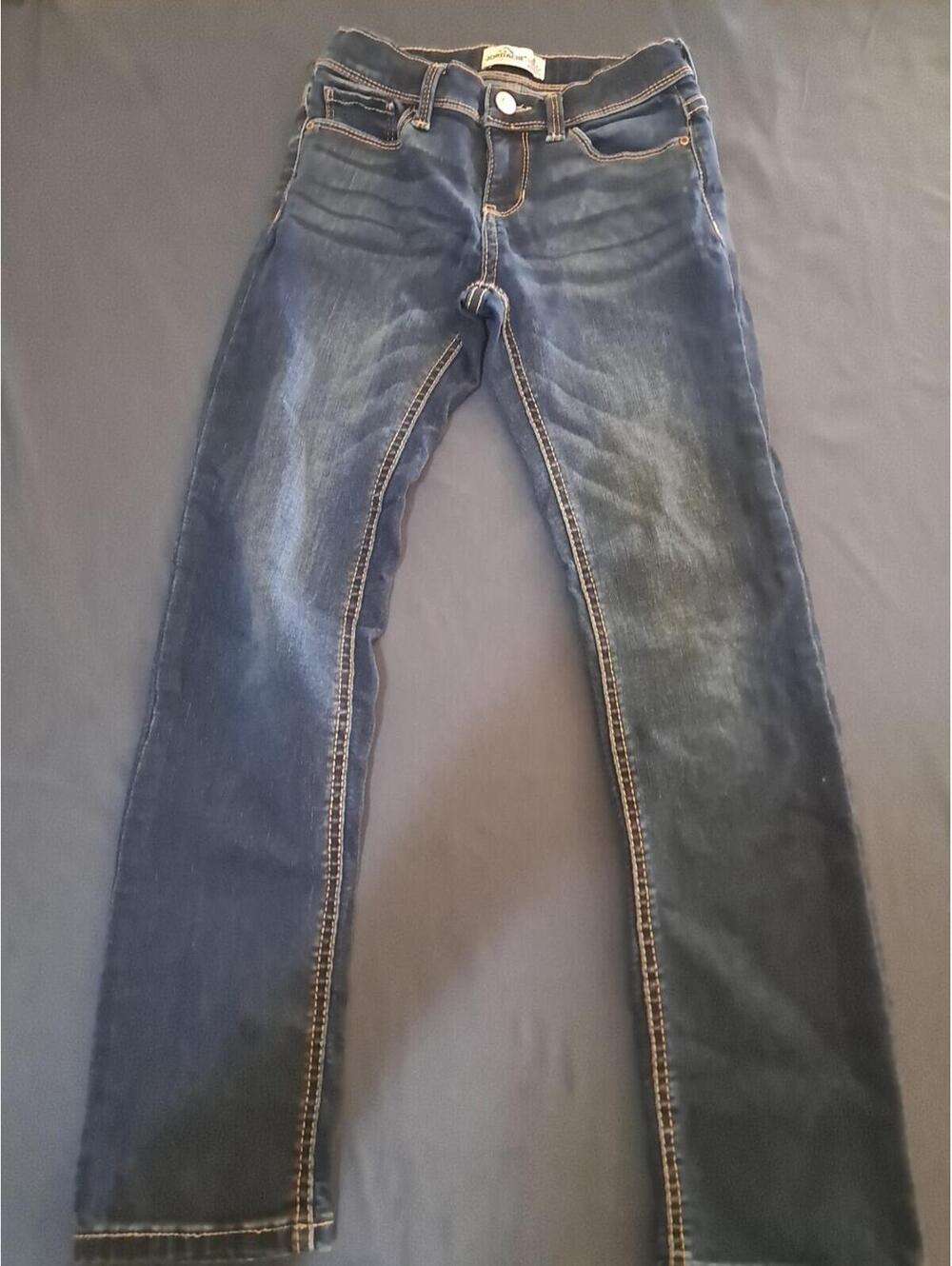 Jordache Girls Size 8 Denim Skinny Blue Jeans Medium Wash‎ Stretchy Pockets